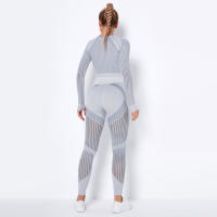 Nessaj-Conjunto de mallas deportivas transpirables, chándal de malla sin costuras - details 10