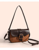 Bolso de hombro retro con diseño de nicho, bolso de axilas con contraste de empalme mate, bolso de mensajero versátil de alta gama de gran capacidad - details 9