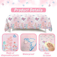 Mantel impermeable Primavera Verano mesa de mariposa al aire libre decoración de fiesta de feliz cumpleaños para niña - details 5