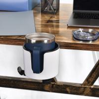 Portavasos de escritorio antideslizante 2 en 1, rotación de 360 grados, abrazadera de brazo ajustable, colgador de auriculares de escritorio, fácil instalación, ajuste Universal - details 5