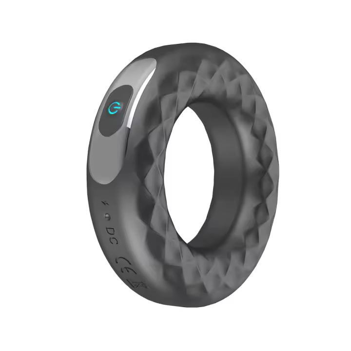 Anillos vibradores para pene masculino, retardante de eyaculación, masturbador automático de 10 modos, juguetes sexuales vibratorios para retrasar el pene, para hombre - 1