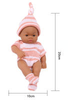 Muñecas negras africanas de 20cm, bebé Reborn, tacto suave, alta calidad, juguetes para niños - details 0
