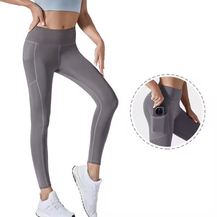 Pantalones de yoga de cintura alta, malla elástica de secado rápido para correr, caminar, fiestas, ocio, - 1
