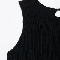 Vestido Corto de Punto sin Mangas con Cuello Redondo Moda de Verano para Mujeres - details 8