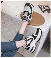 Zapatos negros de gran tamaño para mujer, zapatos de papá versátiles, zapatos blancos de plataforma, zapatos de cuero genuino - details 14