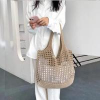 Bolso de mano para mujer para vacaciones en la playa Bolso de hombro de punto simple de gran capacidad - details 3