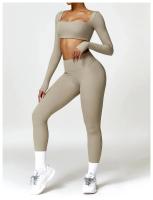 Pantalones de Yoga de cintura alta para mujer, mallas deportivas sin costuras para gimnasio, entrenamiento, barriga, correr - details 15