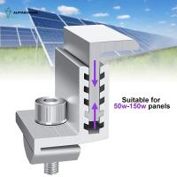 Kit de Gutter de Tierra Ajustable de Aluminio Clips de Montaje de Panel Solar Soporte Z - details 0