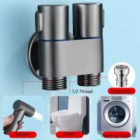 Kit de accesorios para rociador de bidé para inodoro, presión de agua ajustable con manguera para lavar el grifo del baño y el inodoro - details 4