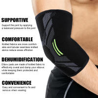 Coderas de punto de nailon deportivo, almohadillas de alta compresión, previenen el dolor articular, codo de Golfistas de tenis, tendinitis, artritis, 1 par - details 3