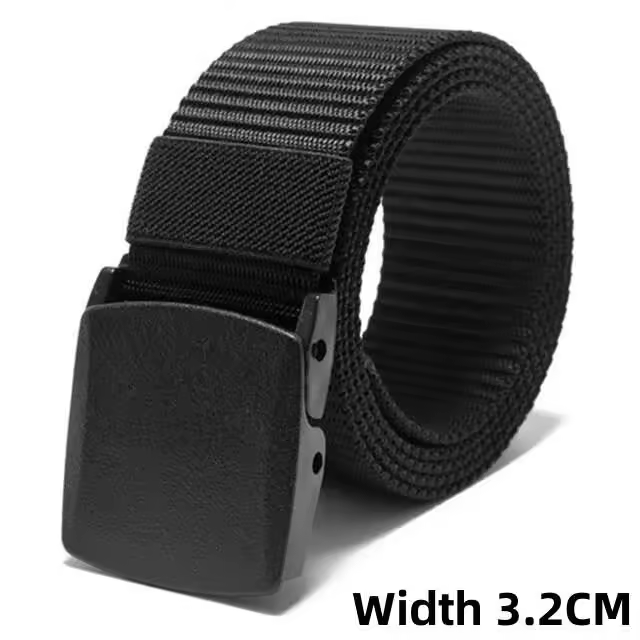 Cinturón multifunción con hebilla de nailon para caza al aire libre para hombre, cinturón de lona de alta calidad - 1