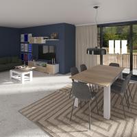 Mesa de Comedor Extensible, Mesa Rectangular, Modelo Danna, Acabado en Blanco Artik y Roble Canadiense, Medidas: 140-190 cm (Largo) x 90 cm (Ancho) x 78 cm (Alto) - details 4