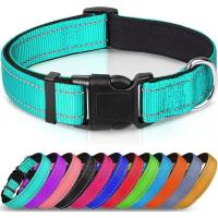 Collar reflectante para perros medianos y grandes, acolchado de neopreno suave, nailon transpirable, ajustable, 25 a 60 centímetros - details 6