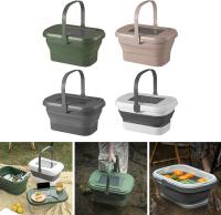 Cubo plegable multifuncional, cajas para pícnic, camping, portátil, para viajes al aire libre, contenedor de agua, fruta, cesta de almacenamiento - details 1