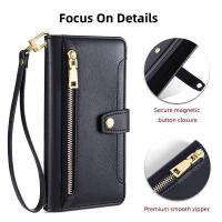 Funda magnética de cuero PU, funda con tapa, Reno 5 Pro 5G, cuerda colgante multifuncional - details 6