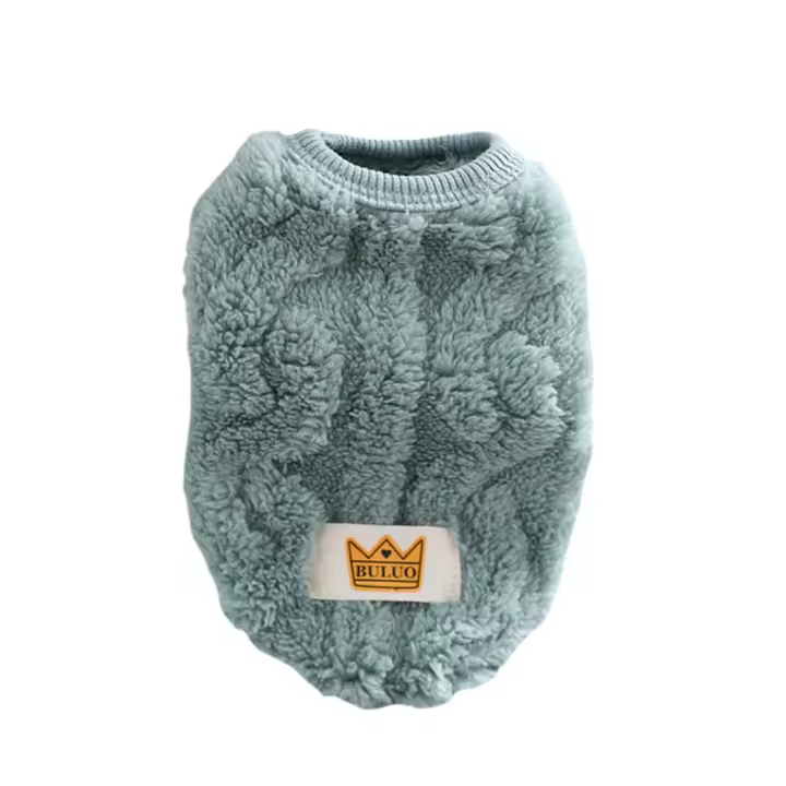 Jersey de lana de invierno para mascotas, ropa ondulada de doble cara para cachorros y gatitos, abrigos cálidos, suéter para perros pequeños y medianos, atuendo para gatos - 1
