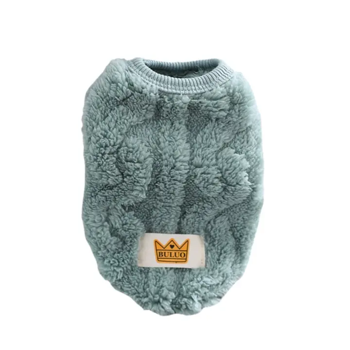 Jersey de lana de invierno para mascotas, ropa ondulada de doble cara para cachorros y gatitos, abrigos cálidos, suéter para perros pequeños y medianos, atuendo para gatos - 1