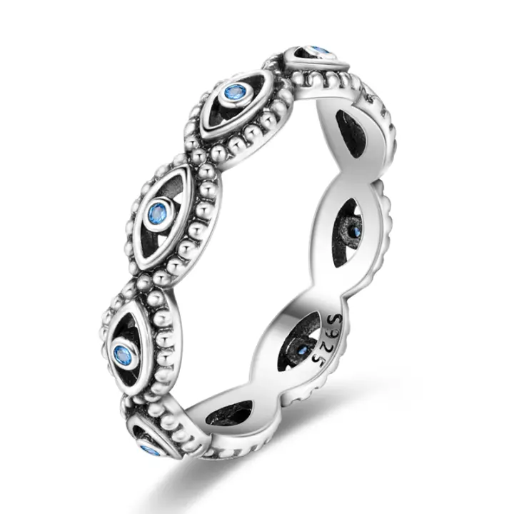 Anillos de Plata de Ley 925 para Mujer, sortija de cerccled colorida with shape de Luna y Estrella, joyería fina para Boda, compromiso, cumpleaños - 1