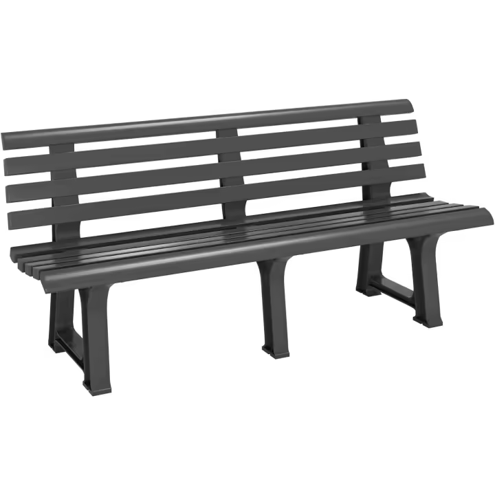 Banco de Jardín 3 Plazas 145x49x74cm Capacidad 240Kg Asiento Exterior Patio Terraza Verde - 1