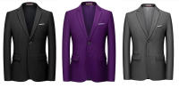 Chaqueta de traje blanca informal ajustada para hombre, blazer clásico de negocios, flujo de Color puro, alta calidad, talla grande - details 6