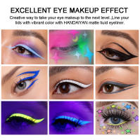 Set de Pluma de Eyeliner Líquido Mate de Secado Rápido Duradero, Resistente a Manchas, Fluorescente UV, 12 Colores Disponibles - details 4