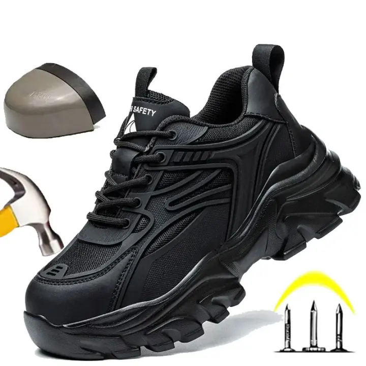 Zapatillas de Trabajo Zapatos de Acero con Punta, Zapatos de Seguridad para Mujer, Zapatos Resistentes a Pinchazos, Calzado de Moda Indestructible - 1