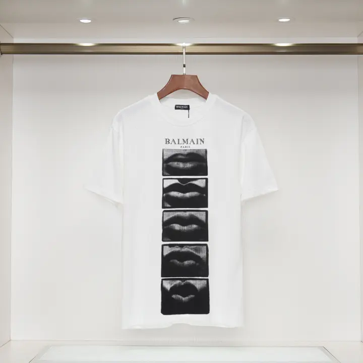 Camisetas Casuales de Verano 2025 Algodón Puro, Cuello Redondo, Estampados de Logotipo para Parejas, Zapatillas y Ropa Deportiva para Hombres - 1