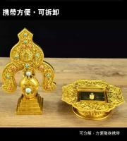 Adornos nepaleses de cobre puro Sangen Xizang Bajixiang, gurú tibetano Dorma Shizi Butterflower - details 8