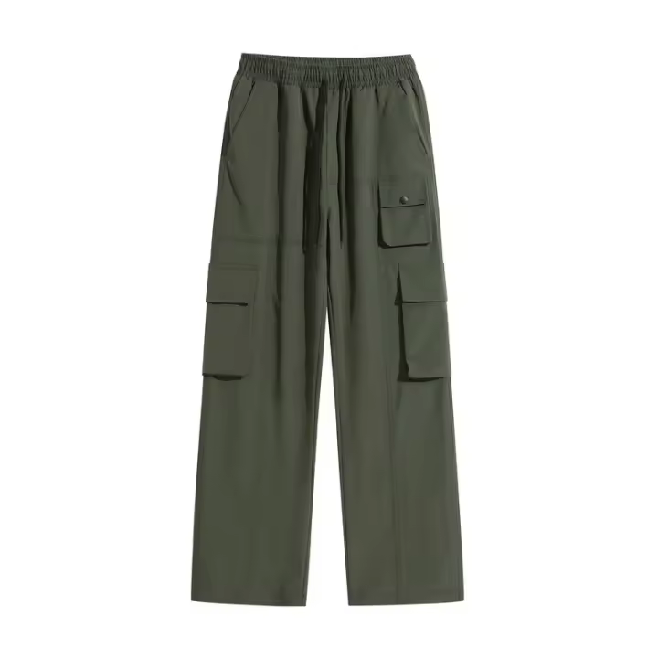 Pantalones Cargo para Hombres CHAIFENKO Comodidad Total, Longitud Completa, Ajuste Regular, Múltiples Bolsillos, Material de Poliéster - 1