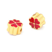 Pulseras de Brass Dorado Mate 4PCS Grande Agujero Abalorios para Hacer Joyas DIY - details 102