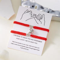 2 unids/set corazón romántico magnético atraer pareja para Mujeres Hombres moda cuerda trenzada pulsera a juego joyería de amistad - details 31