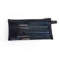Neceser de viaje con cremallera para mujer, bolsa de maquillaje de malla transparente negra, organizador de almacenamiento, bolsa de cosméticos informal - details 7