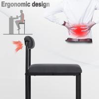 Taburetes de Cocina Altos con Resalto 2X Taburetes Cuadrados con Asiento de Terciopelo - details 13