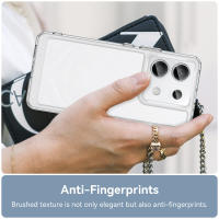 KEYSION-funda transparente a prueba de golpes para Redmi Note 13 Pro + 5G 13 4G, funda de teléfono de silicona TPU para Xiaomi POCO X6 Pro 5G M6 Pro 4G - details 4