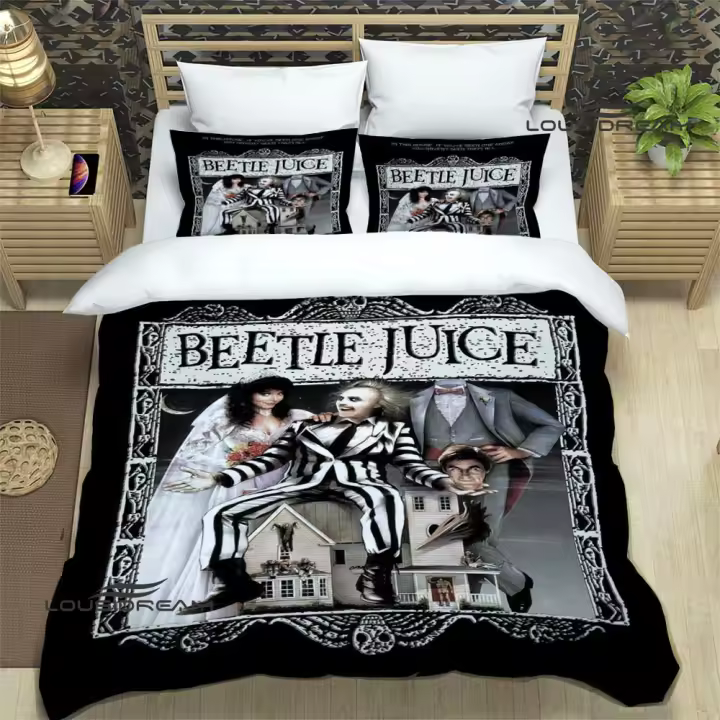 Exquisito Conjunto de Ropa de Cama de Película de Terror B-Beetlejuice - 1