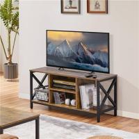 Mueble TV Salón Marca Industrial Madera 45 Pulgadas Diseño de Mesa Negro - details 1