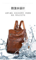 Mochila retro de cuero PU para mujer, bolso de hombro antirrobo, mochila de viaje de ocio, bolso para portátil de gran capacidad - details 6