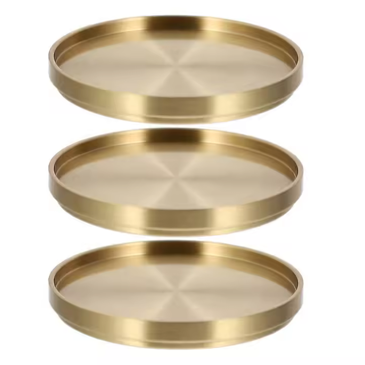 Posavasos de cobre para taza de agua, posavasos para mesa, posavasos decorativo, posavasos para taza de agua, 3 uds. - 1