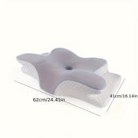 Almohada cervical vintage con temática de anime para alivio del dolor, almohada ortopédica de espuma viscoelástica ajustable para dormir en múltiples posiciones, funda transpirable de poliéster con cremallera, relleno de algodón de punto, lavable a - details 0