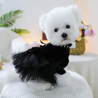 Vestido De Novia De Rosa Sahara Gruesa Para Perro Pequeño Y Mediano Color Negro Adecuado Para Otoño E Invierno Ropa De Mascota - details 8