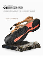 Sandalias de hombre de verano de cuero genuino |   Punta cerrada, suela gruesa antideslizante, diseño ajustable para exteriores – tallas 38–48 - details 12
