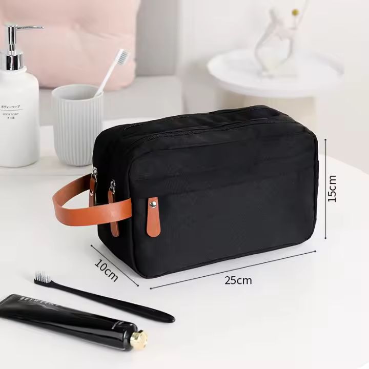 Bolsa de Maquillaje de Viaje Impermeable de Oxford Organizador de Cosméticos con Estilo de Bolso de Mano Ideal para Mujeres - 1