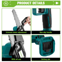 ONEGREEN Motosierra eléctrica telescópica 2 en 1 de 6 pulgadas y 3000 W, podadora inalámbrica para jardín, herramienta eléctrica de podar para batería Makita de 18 V - details 3