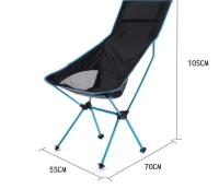 Silla plegable portátil para acampar al aire libre, respaldo largo, silla de pesca en la playa - details 1