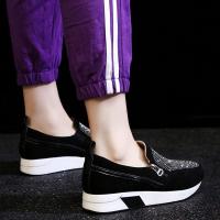 Zapatos de punta redonda plana con cremallera lateral inferior gruesa, zapatos deportivos casuales para mujer, zapatos de talla grande - details 12