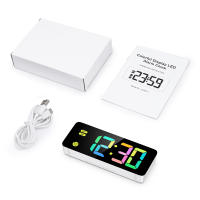 ORIA Despertador Digital con Pantalla LED Arcoíris, Despertadores Digitales Junto a Cama con 7 Colores RGB, Brillo Regulable, Volumen Ajustable, Snooze, 12/24H (Cable USB de 1,5m Incluido) - details 7