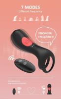 Vibrador de Doble Anillo Control Remoto Masaje de Testiculo Atraso de Ejaculación - details 4