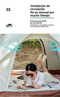 Tienda campaña 4 personas playa Deportes al aire libre viajar Protección solar Camping - details 4