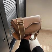 Bolso de hombro informal de cuero para mujer, bandolera con solapa, bolso de sillín, bolso Retro con 2 correas - details 12