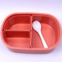 Fiambrera de tres rejillas para niños, contenedor de grado alimenticio de dibujos animados lindos, almuerzo de doble capa, Bento, Oficina - details 4